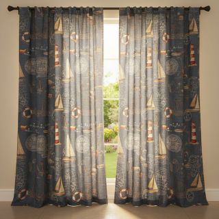 Țesătură decorativă GOBELIN premium Coast Lighthouse Sea