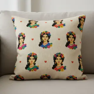 Țesătură decorativă Linenlook premium Viva Flower Girl