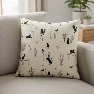 Țesătură decorativă Linenlook premium Cat Sea Life