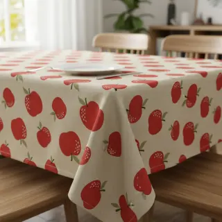Țesătură decorativă Linenlook premium Apple Happy Joy