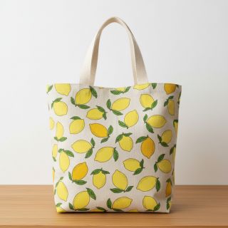 Țesătură decorativă Linenlook premium Sunny Lemon Fruit