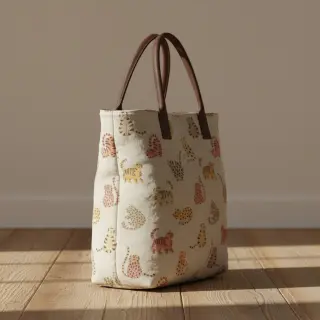 Țesătură decorativă Linenlook premium Cute Wild Cat