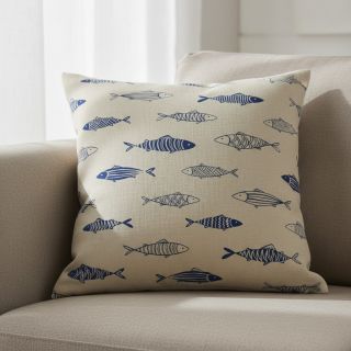 Țesătură decorativă Linenlook premium Fish Swimming School
