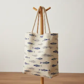 Țesătură decorativă Linenlook premium Fish Swimming School