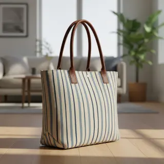 Țesătură decorativă Linenlook premium Wavy Art Stripe