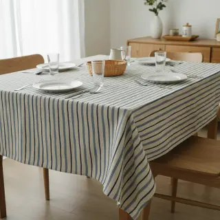 Țesătură decorativă Linenlook premium Wavy Art Stripe