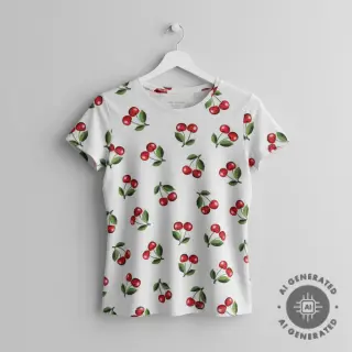 Tricot Cherries digital print