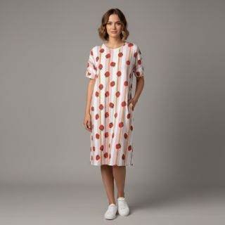 Tricot Fruits Strawberry white