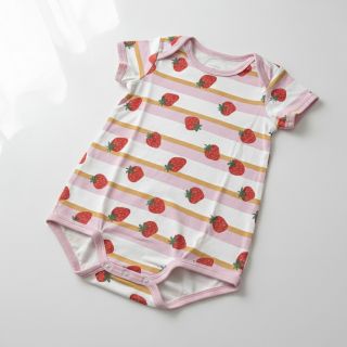 Tricot Fruits Strawberry white