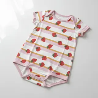 Tricot Fruits Strawberry white