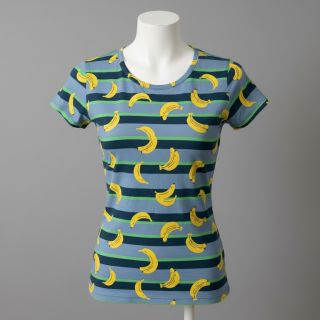 Tricot Fruits Banana petrol