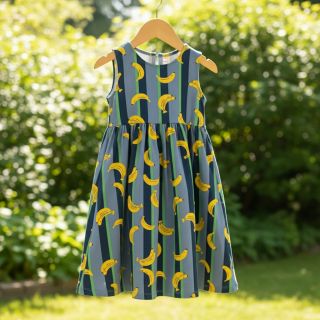 Tricot Fruits Banana petrol