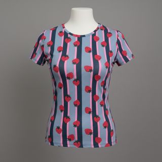 Tricot Fruits Strawberry petrol