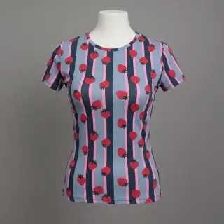Tricot Fruits Strawberry petrol