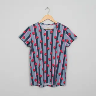Tricot Fruits Strawberry petrol