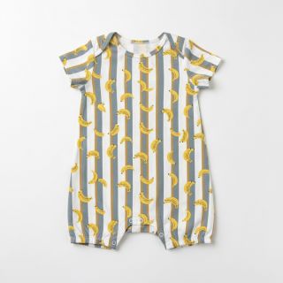 Tricot Fruits Banana white