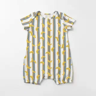 Tricot Fruits Banana white