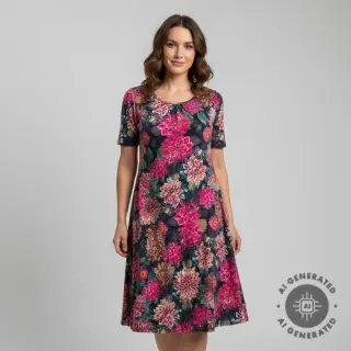Tricot Flowers paradise digital print