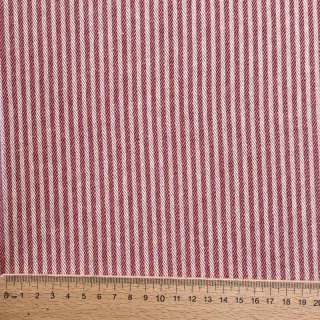 Țesătură decorativă DOBBY Colored stripe cherry