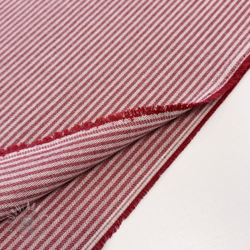 Țesătură decorativă DOBBY Colored stripe cherry