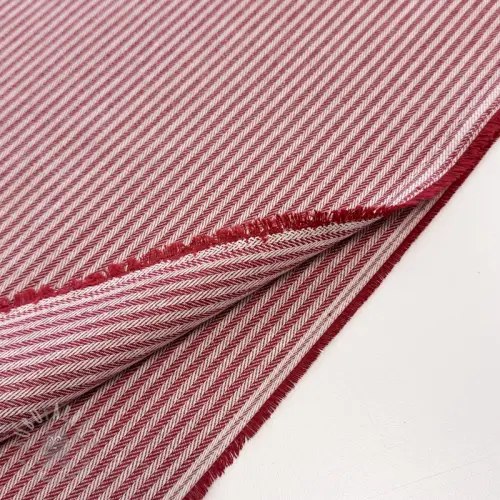 Țesătură decorativă DOBBY Colored stripe cherry