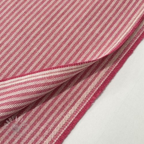 Țesătură decorativă DOBBY Colored stripe fuchsia