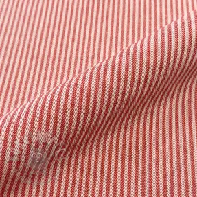 Țesătură decorativă DOBBY Colored stripe poppy red