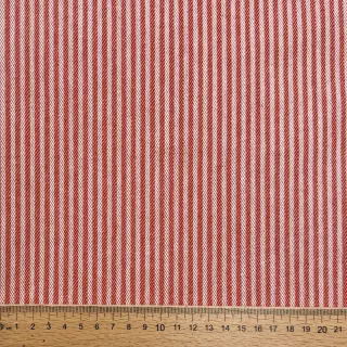 Țesătură decorativă DOBBY Colored stripe poppy red