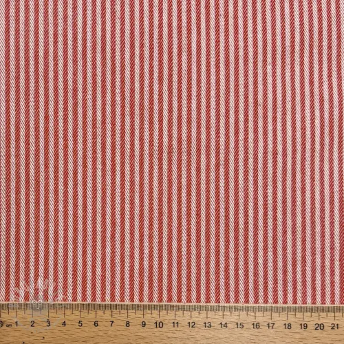 Țesătură decorativă DOBBY Colored stripe poppy red