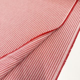 Țesătură decorativă DOBBY Colored stripe poppy red