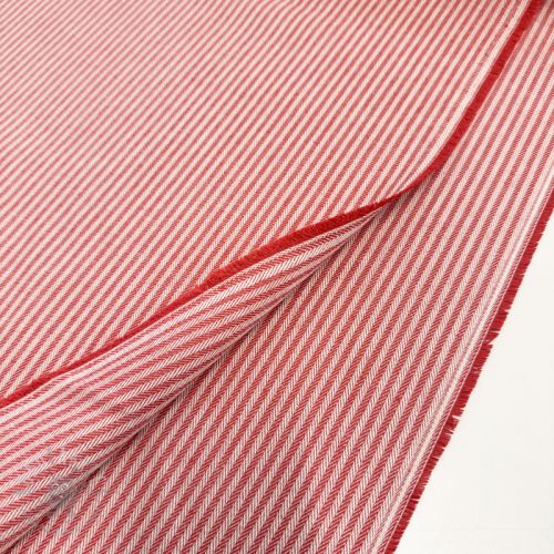 Țesătură decorativă DOBBY Colored stripe poppy red