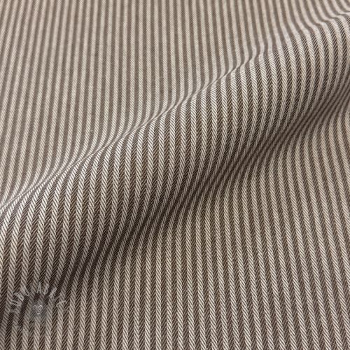 Țesătură decorativă DOBBY Colored stripe coffee