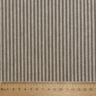 Țesătură decorativă DOBBY Colored stripe coffee