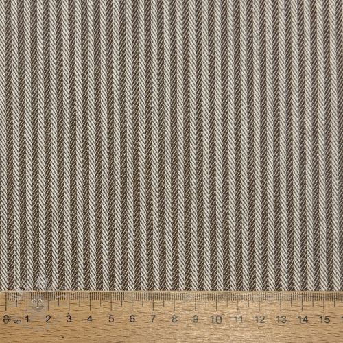 Țesătură decorativă DOBBY Colored stripe coffee