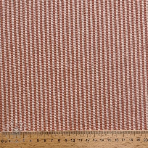 Țesătură decorativă DOBBY Colored stripe dark orange