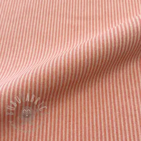 Țesătură decorativă DOBBY Colored stripe coral