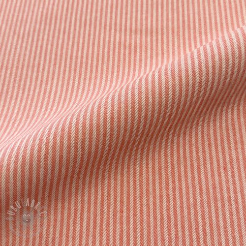 Țesătură decorativă DOBBY Colored stripe coral