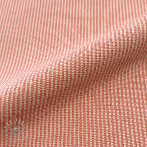 Țesătură decorativă DOBBY Colored stripe coral