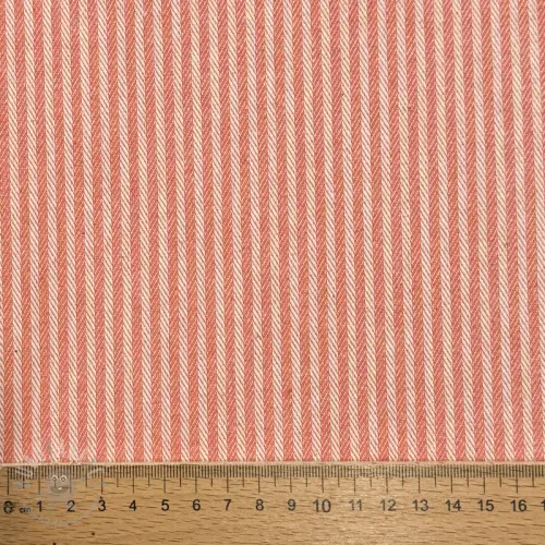 Țesătură decorativă DOBBY Colored stripe coral