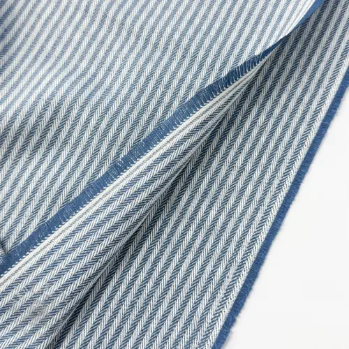 Țesătură decorativă DOBBY Colored stripe blue