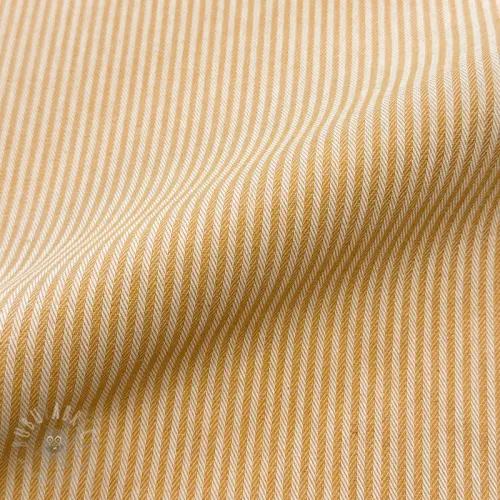 Țesătură decorativă DOBBY Colored stripe ochre