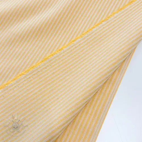 Țesătură decorativă DOBBY Colored stripe warm yellow
