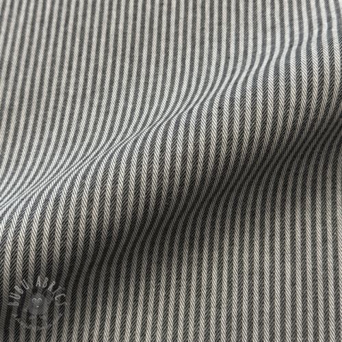 Țesătură decorativă DOBBY Colored stripe graphite