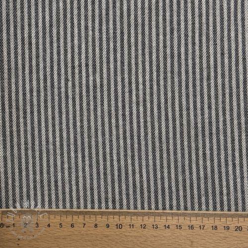 Țesătură decorativă DOBBY Colored stripe graphite