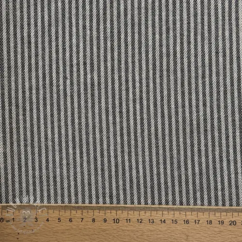Țesătură decorativă DOBBY Colored stripe graphite