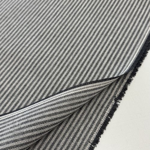 Țesătură decorativă DOBBY Colored stripe graphite