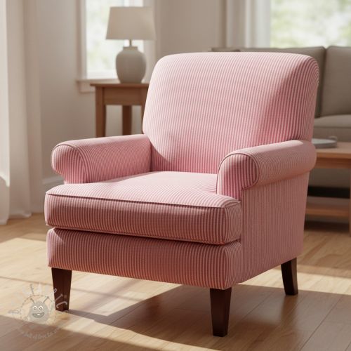 Țesătură decorativă DOBBY Colored stripe fuchsia