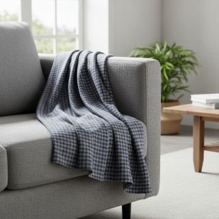 Țesătură din bumbac YARN DYED Check Anabel teal