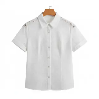Țesătură din bumbac EMBROIDERY 2 side Camelia