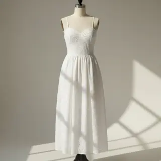 Țesătură din bumbac EMBROIDERY 2 side Camelia